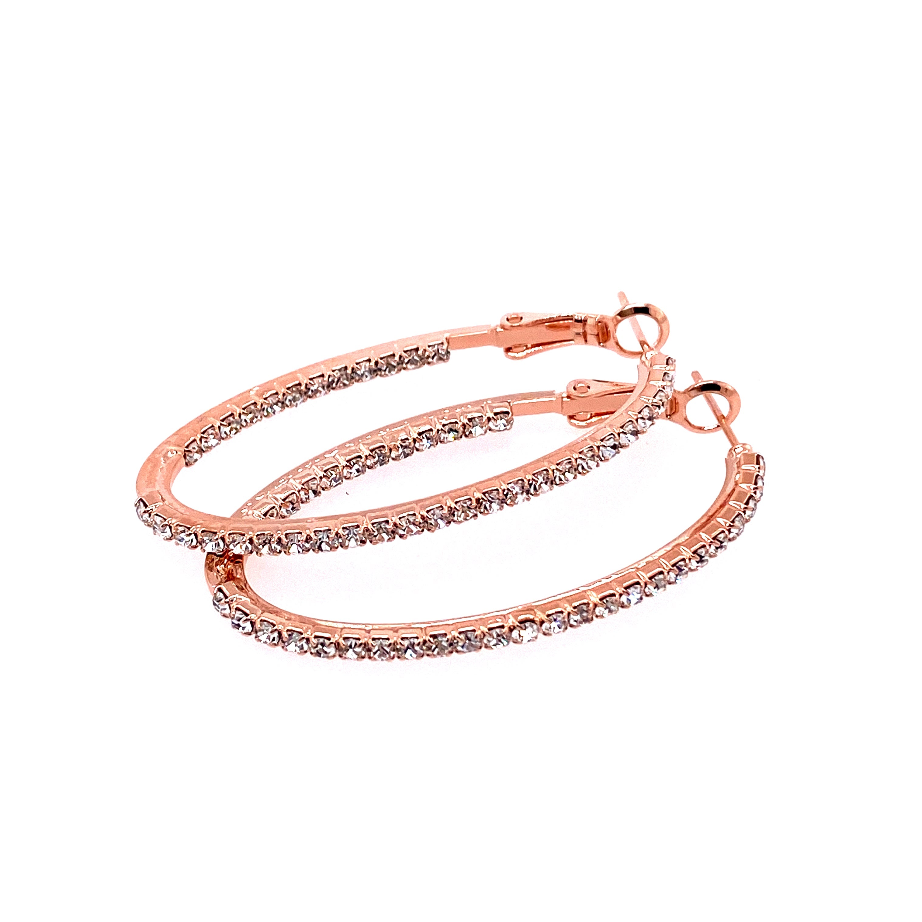 Crystal Oval Hoops Collection