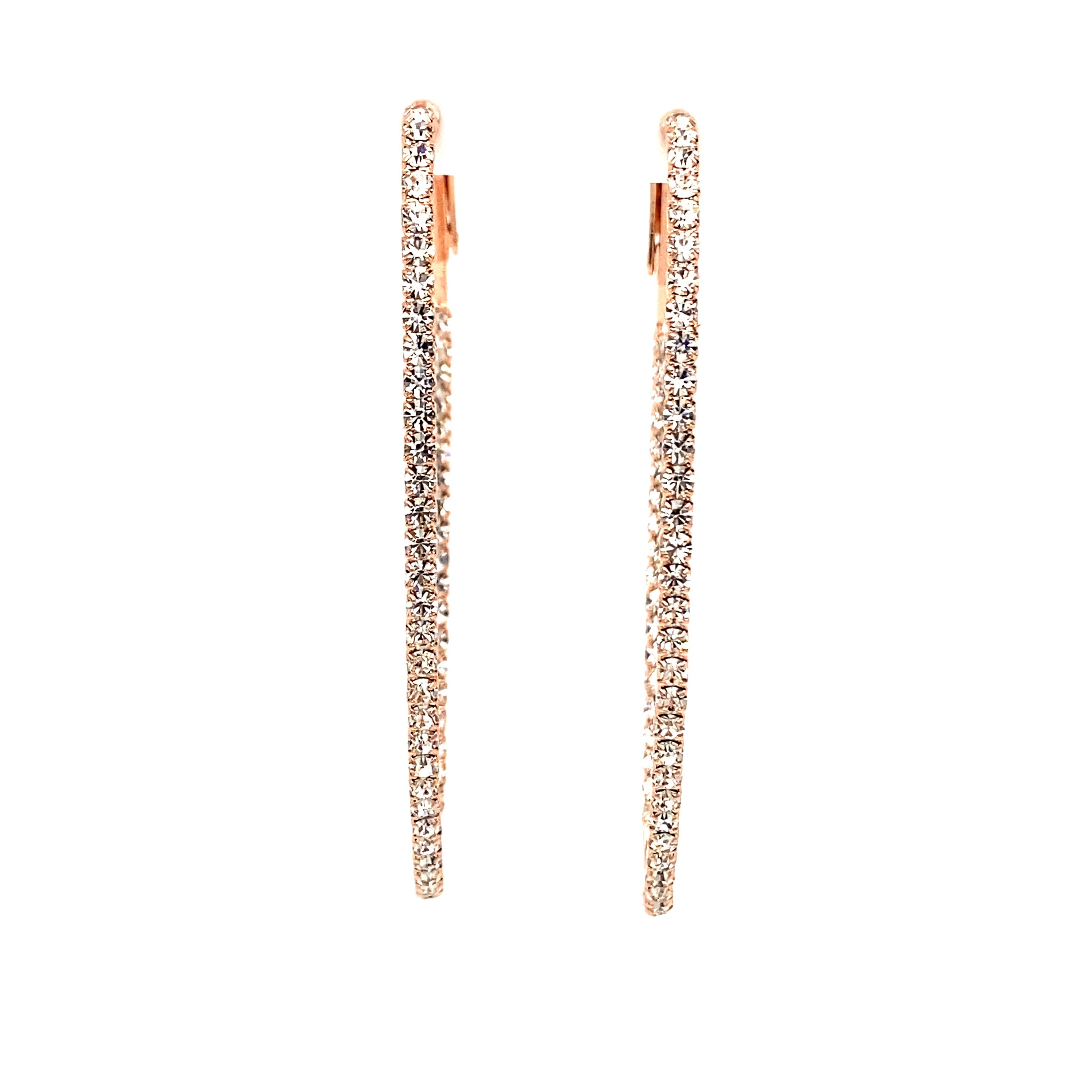 Crystal Oval Hoops Collection